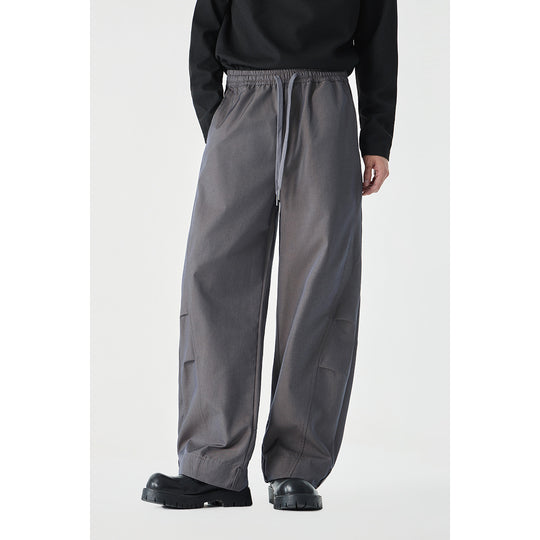 Herren Weite Cropped Cargohose mit Tunnelzug und Kniefalten Shop Nory