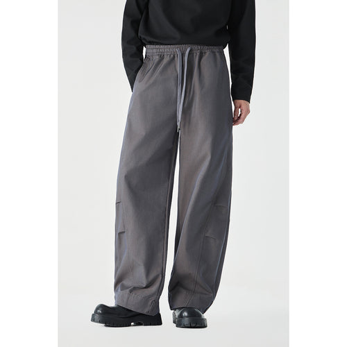 Herren Weite Cropped Cargohose mit Tunnelzug und Kniefalten Shop Nory