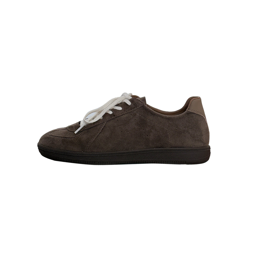 Damen Sportliche Sneakers aus hochwertigem Wildleder mit atmungsaktiver Innenstruktur und elastischer Schnürung Shopnory
