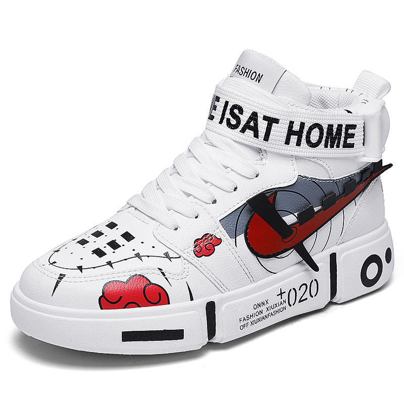 Damen Sportliche High-Top Sneakers mit farbenfrohem Grafikdesign