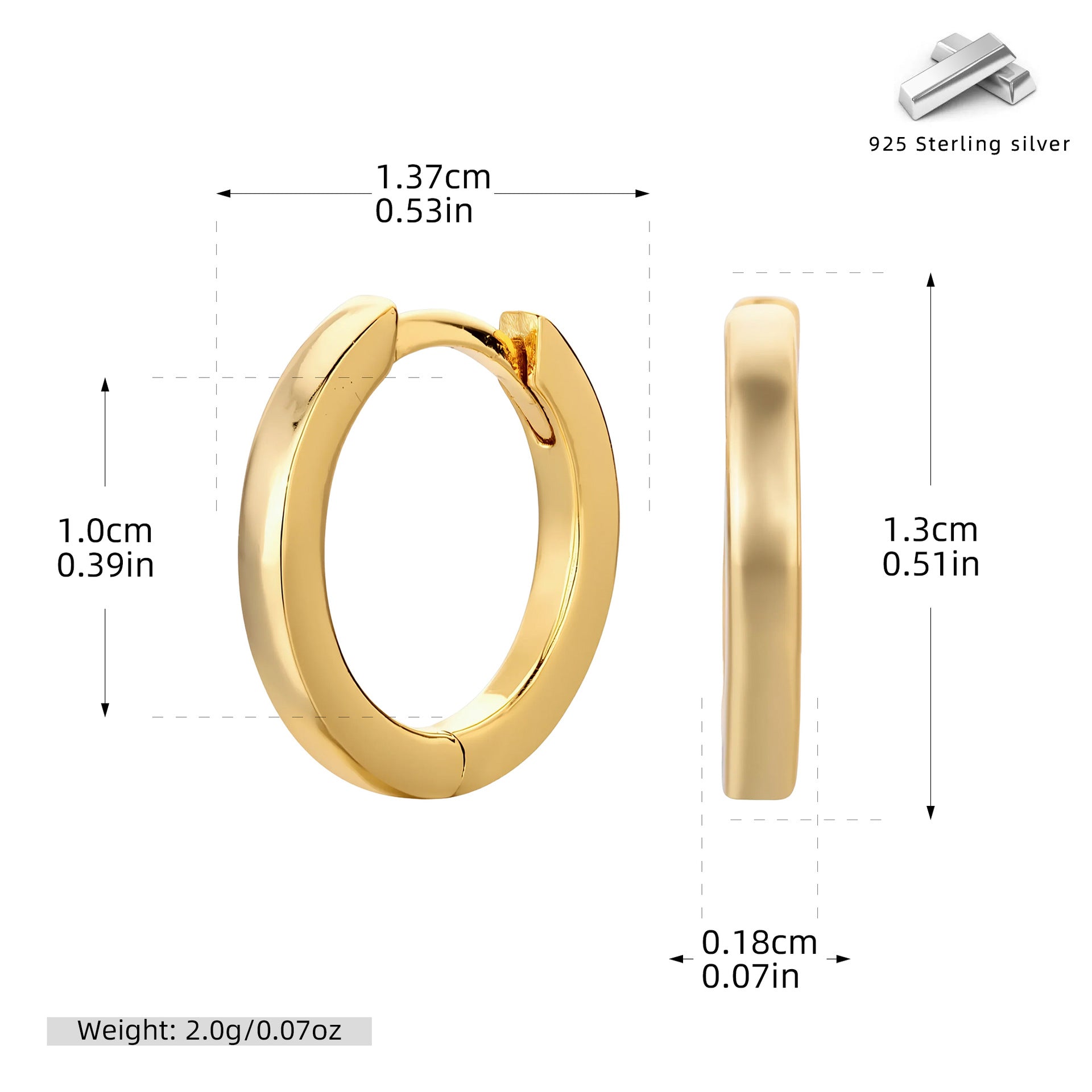 Damen Creolen mit modernem geschwungenem Design aus hochwertigem 925 Sterling Silber Shop Nory