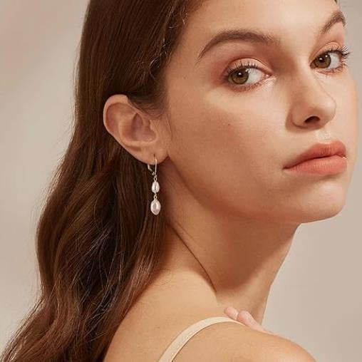 Damen Ohrhänger mit eleganten Süßwasserperlen Shop Nory
