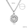 Damen Halskette mit kunstvollem Sonnenmotiv und funkelndem Zirkonia Shop Nory