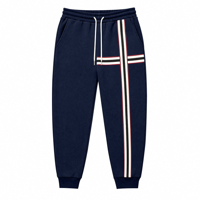Herren Jogginghose mit kontrastierenden Seiten- und Querstreifen Shop Nory