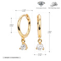 Damen Ohrhänger mit funkelnden Zirkon-Anhängern aus hochwertigem 925 Sterling Silber Shop Nory