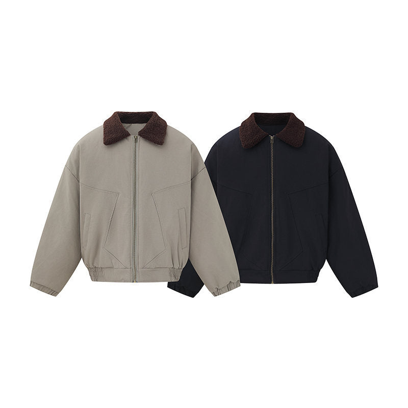 Unisex Kurzblouson-Bomberjacke im Boxy-Cut mit Teddykragen Shop Nory
