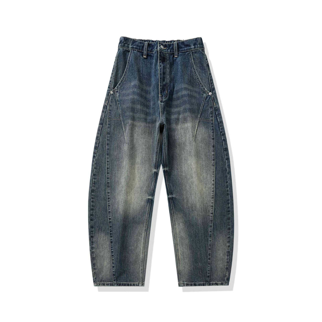 Damen High‑Waist Cargo-Jeans mit markanten Teilungsnähten und funktionalen Pattentaschen Shop Nory