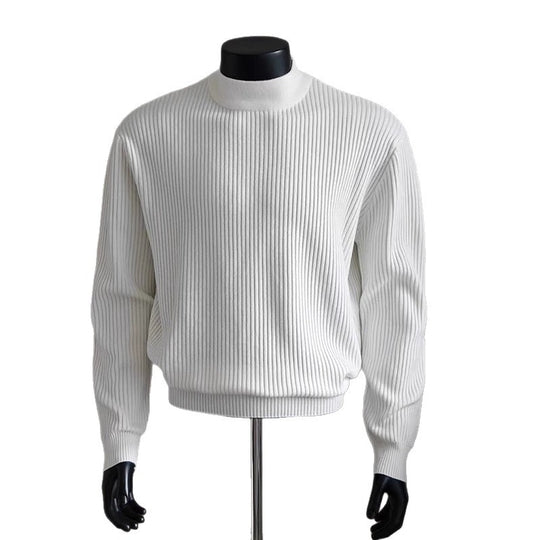 Herren Modischer Grobstrickpullover mit Stehkragen Shop Nory