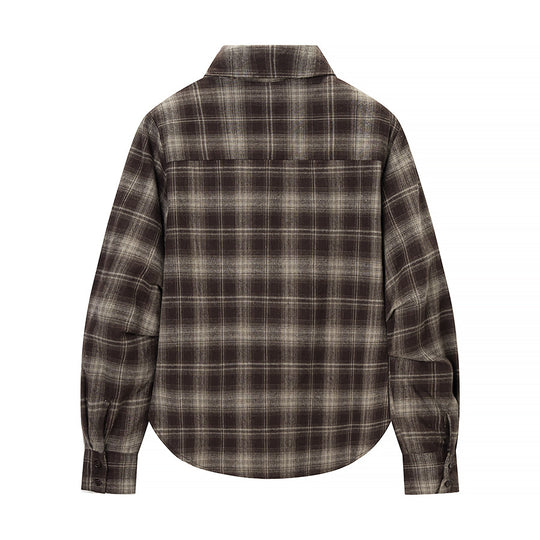 Damen Kariertes Baumwollhemd mit Wickel‑Drapierung und Oversize‑Silhouette Shop Nory
