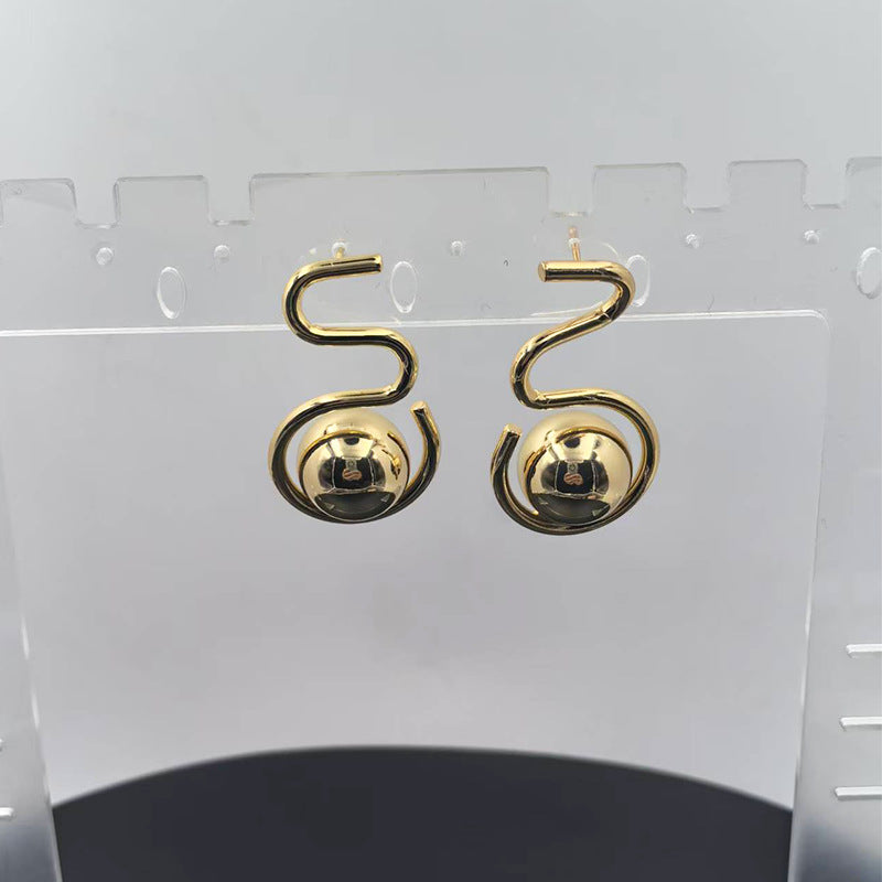 Damen Ohrringe mit eleganten Kugelanhängern Shop Nory