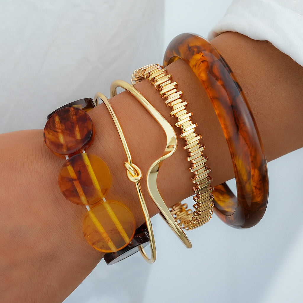 Damen Armband-Set mit eleganten, transparenten Akzenten Shop Nory