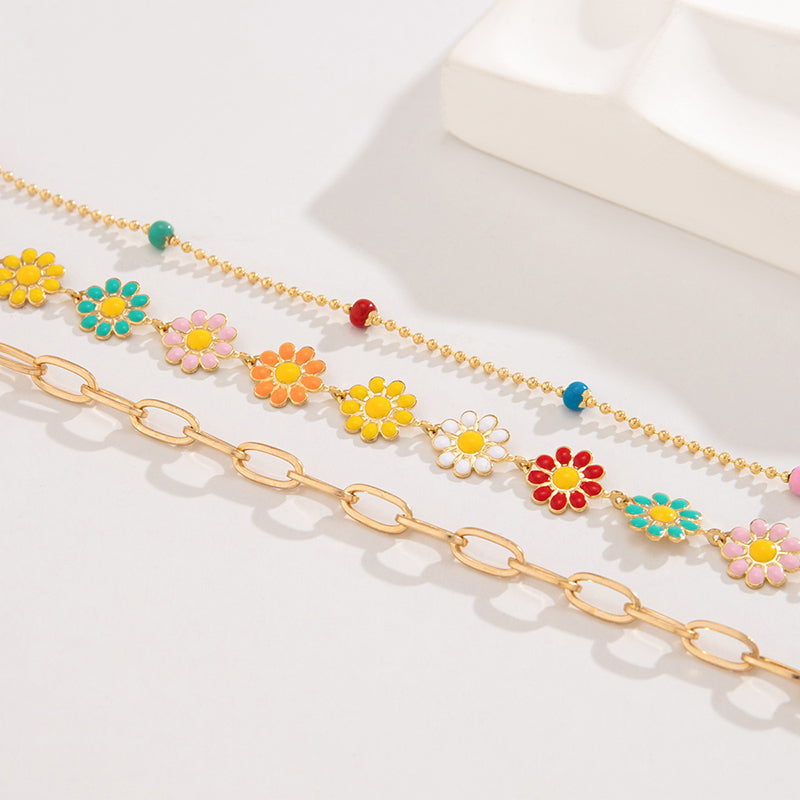Bunte Gänseblümchen Halskette | Shop Nory