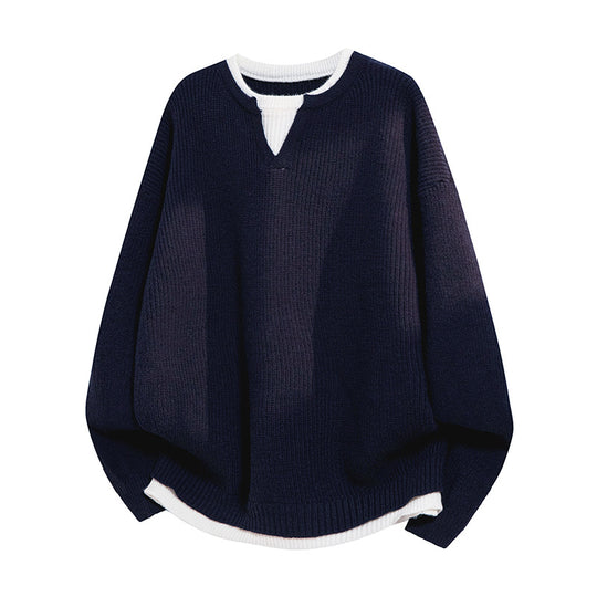 Damen Eleganter lässiger Pullover mit V-Ausschnitt und weitem Schnitt Shop Nory