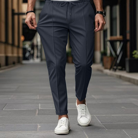 Herren nan moderne tapered Jogginghose mit Bügelfalte und Kordelzug Shop Nory