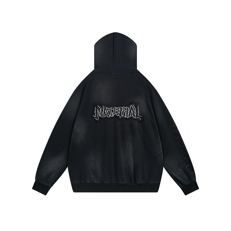 Unisex Kapuzenpullover im Oversize‑Cut mit Batik‑Wash und Statement‑Rückenprint Shop Nory