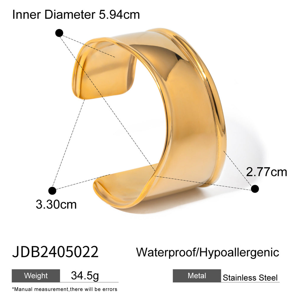 Damen Armreif aus hypoallergenem und wasserdichtem Edelstahl mit modernem Design Shop Nory