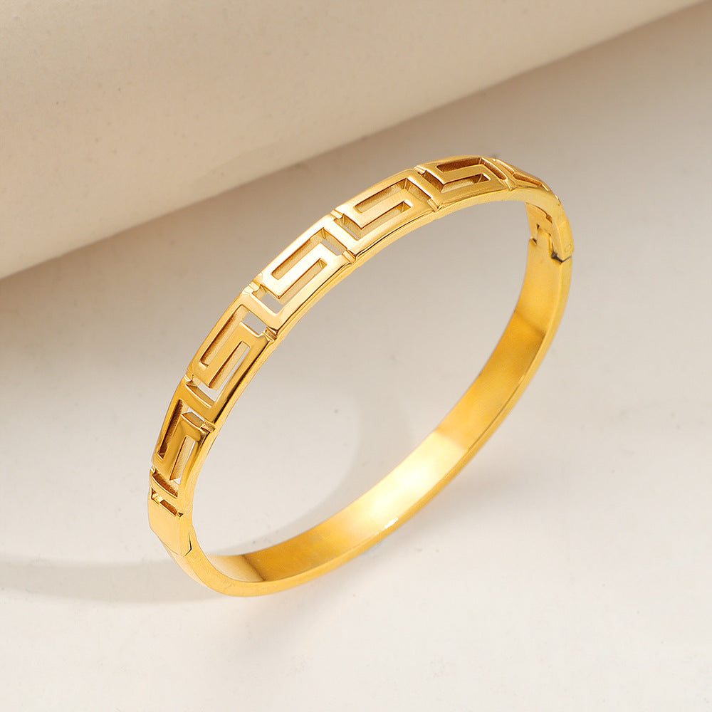 Frauen Elegante Goldplattierte Funkelnde Armband Shop Nory