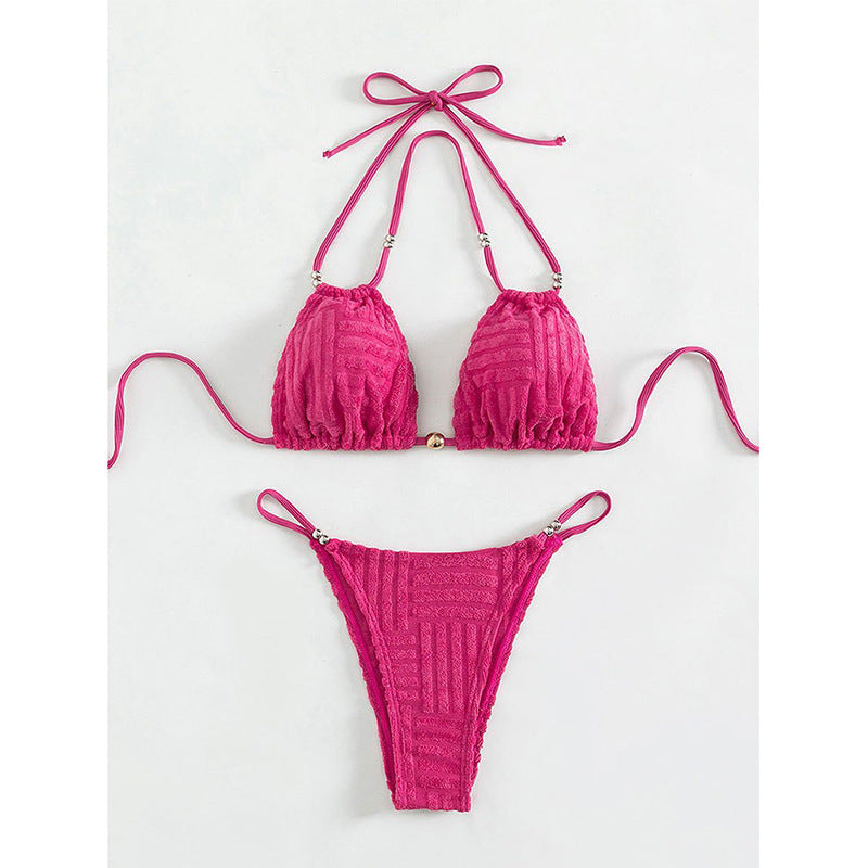 Damen Einteiler Badeanzug mit Knotendesign und Cut-Out-Details Shopnory