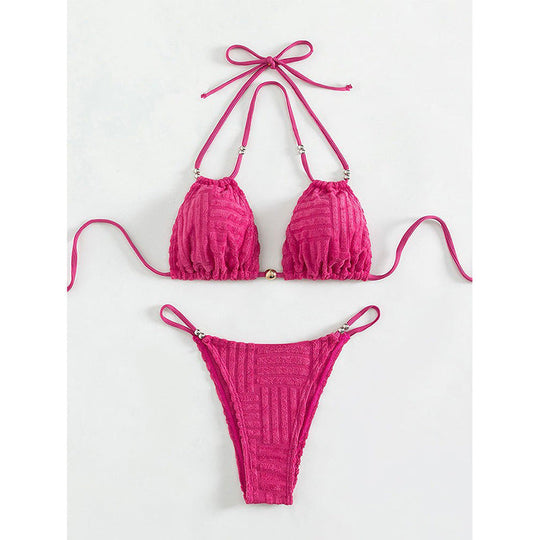 Damen Einteiler Badeanzug mit Knotendesign und Cut-Out-Details Shopnory