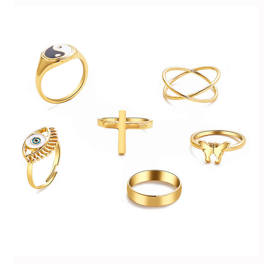 Damen Ring-Set mit symbolischen und kunstvollen Designs Shop Nory