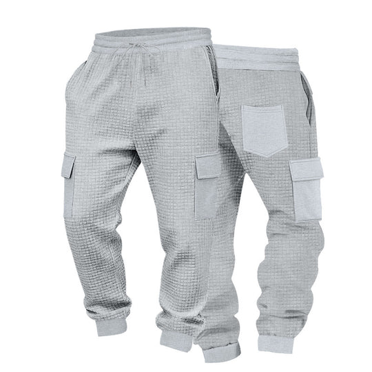 Herren Cargo-Jogginghose aus Waffelstruktur mit Kordelzug und Bündchen Shop Nory