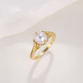 Damen Eleganter Ring mit Perle und feinen Verzierungen Shop Nory