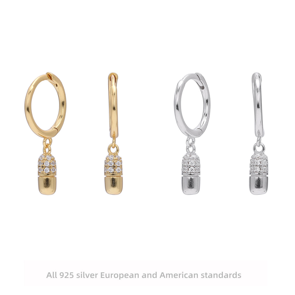 Damen Ohrhänger mit funkelndem Zirkon-Anhänger aus hochwertigem 925 Sterlingsilber Shop Nory