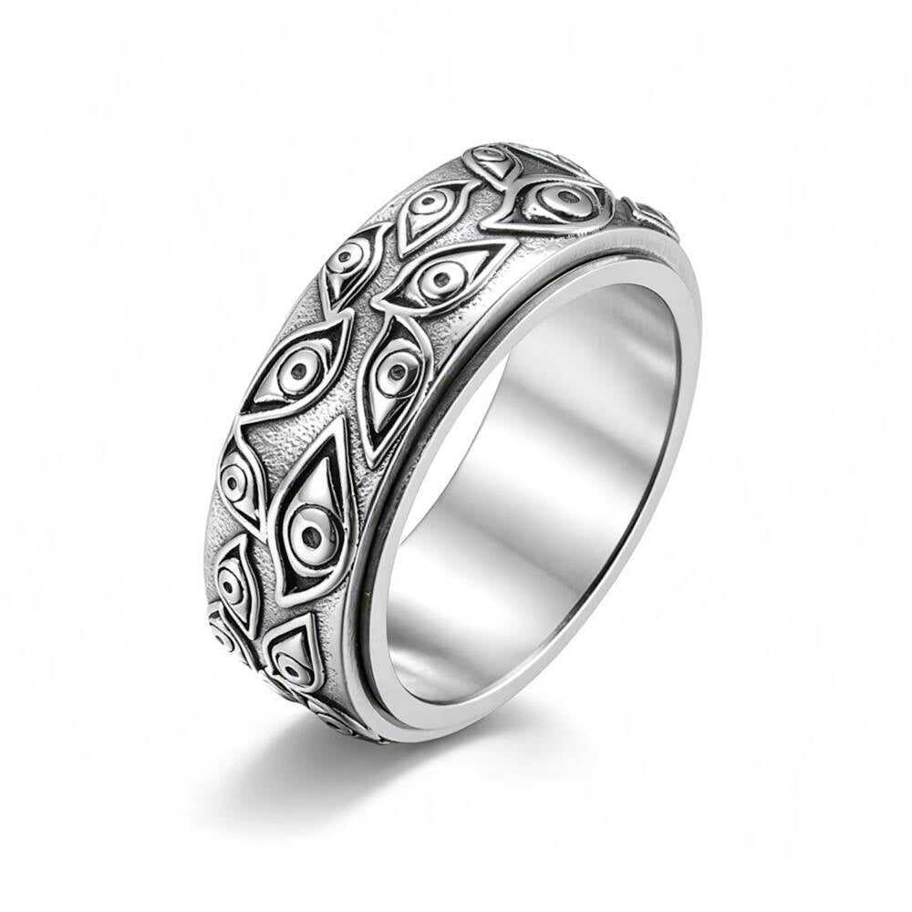 Herren Ring mit kunstvollem Augenmotiv und luxuriöser Oberflächenverarbeitung Shop Nory