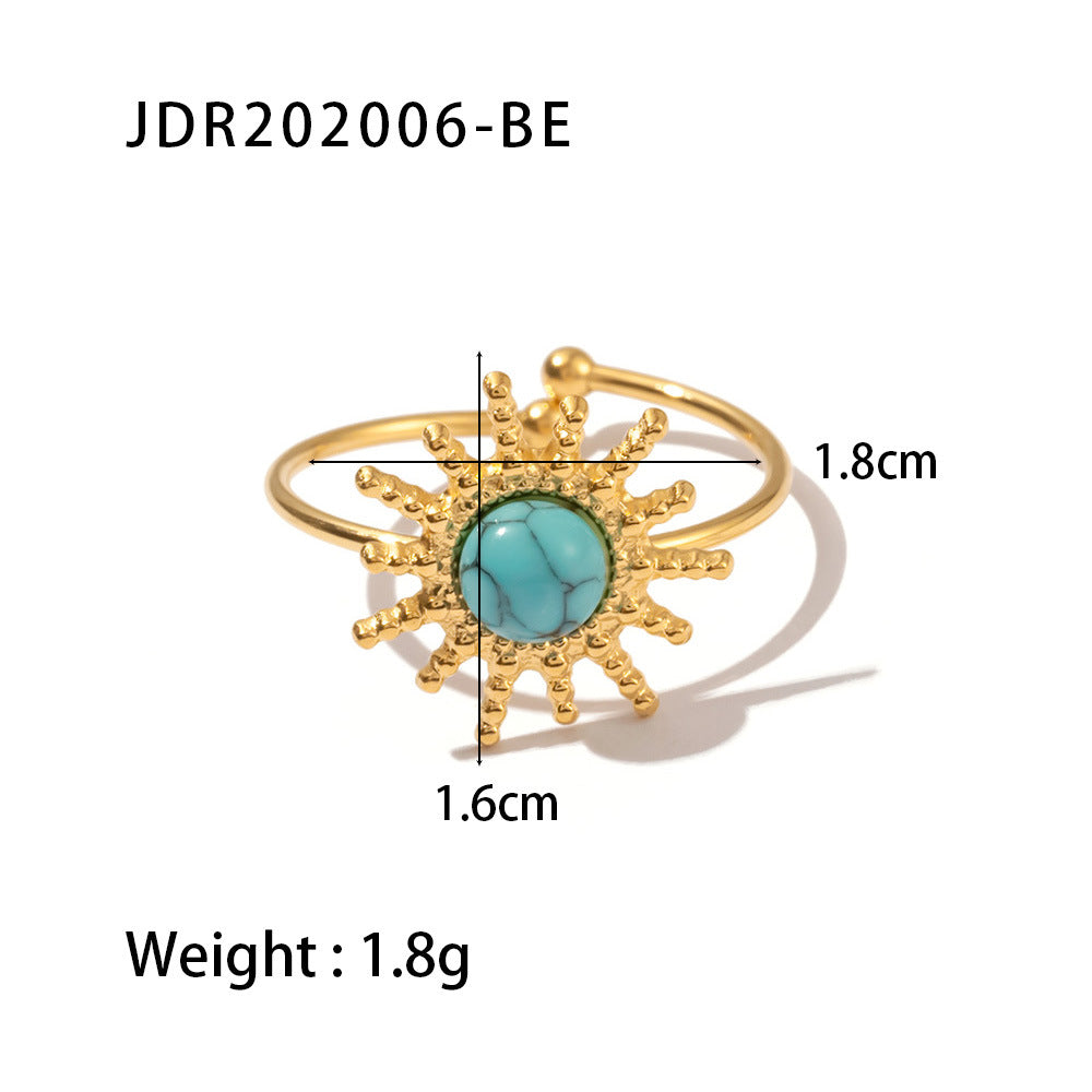 Damen Offener Ring mit floralem Design und funkelndem Zirkonia Shop Nory