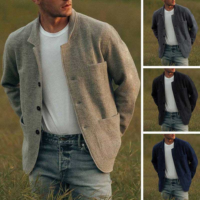 Herren bequemer und stilvoller Cardigan mit praktischen Taschen