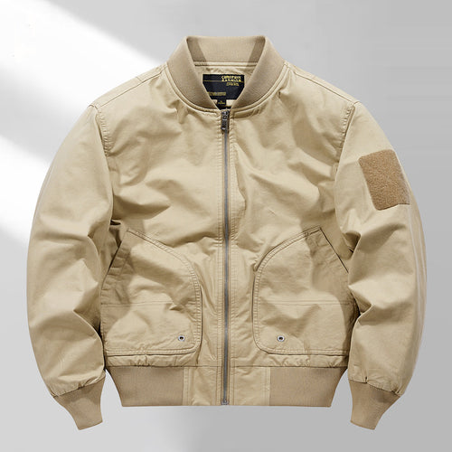 Herren Kurz geschnittene leichte Bomberjacke mit taktischem Ärmelpatch und robustem Funktionsshell Shop Nory