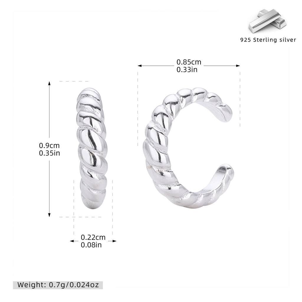 Damen Ohrhänger im eleganten Zopfmuster aus hochwertigem 925 Sterling Silber Shop Nory