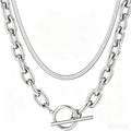Damen Halskette mit robustem Glieder- und feinem Gliederketten-Design Shop Nory