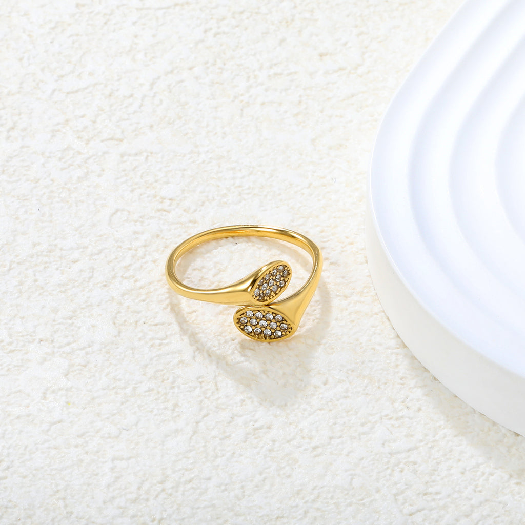 Damen verstellbarer Ring mit funkelnden Zirkonia-Akzenten Shop Nory