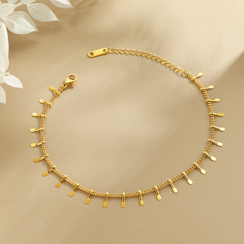 Damen elegante Fußkette mit filigranen Anhängern Shop Nory
