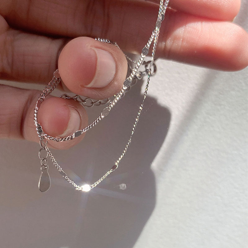 Damen elegante Gliederkette mit feinen Details Shop Nory