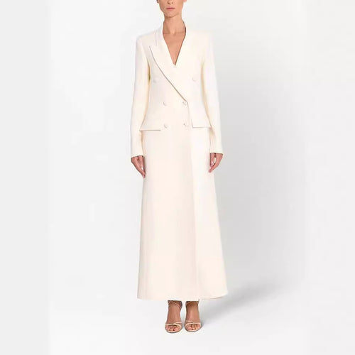 Damen Maxikleid im Blazer‑Stil mit Doppelreiher Shop Nory