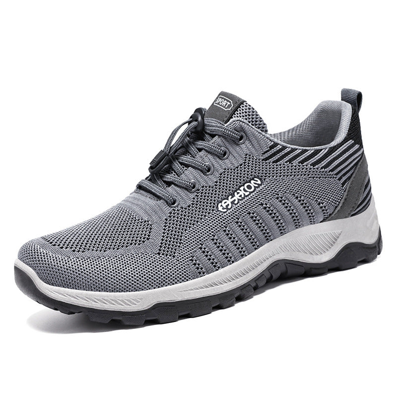 Herren nan multifunktionaler Strick-Sportschuh mit Schnellzug-Schnürung, stoßdämpfender EVA-Zwischensohle und griffiger Trailaußensohle Shop Nory