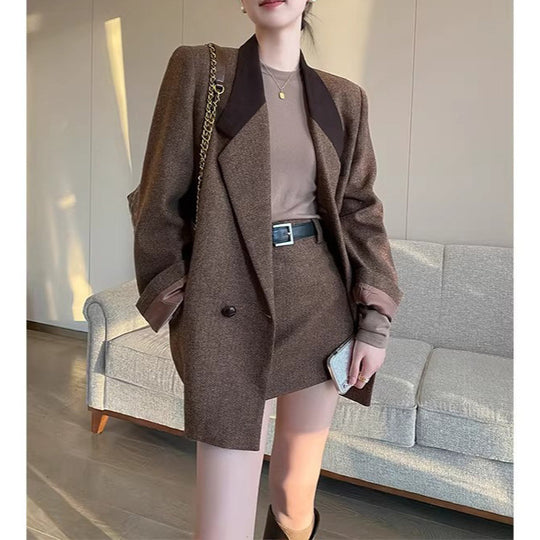 Damen Eleganter Tweed Blazer mit schickem Schnitt Shop Nory