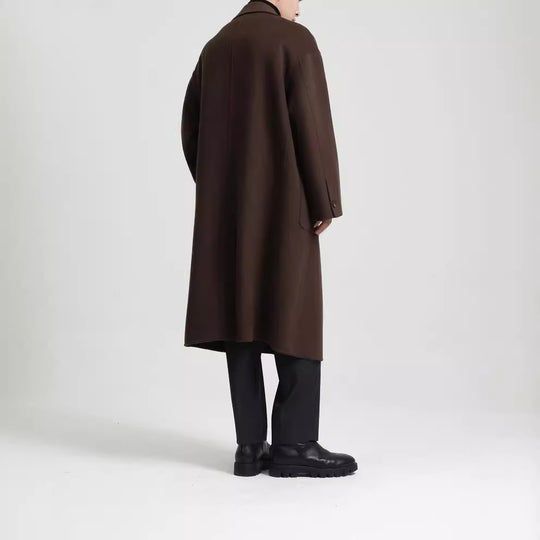 Herren Oversize Doppelreiher Wollmantel mit weitem Schnitt und klassischem Revers Shop Nory