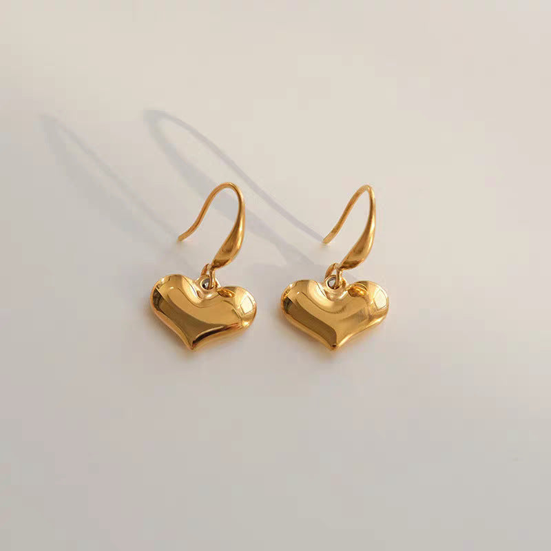 Damen Moderne Herz Anhänger Creolen Ohrringe Shop Nory