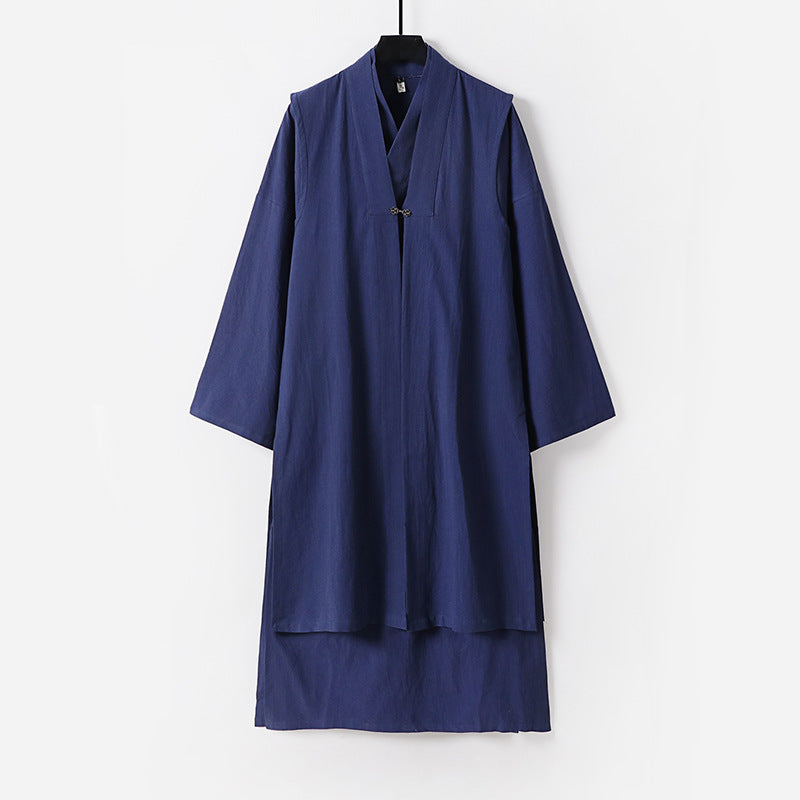 Unisex Langer Oversize-Kimono‑Mantel mit dezentem Knebelverschluss und weiter Silhouette Shop Nory