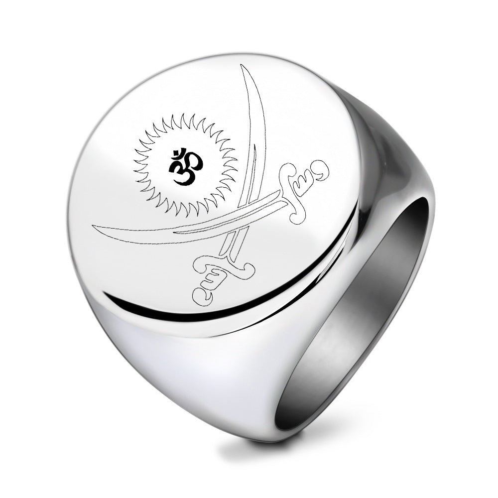 Herren Siegerring mit kunstvollem Symbolmotiv Shop Nory