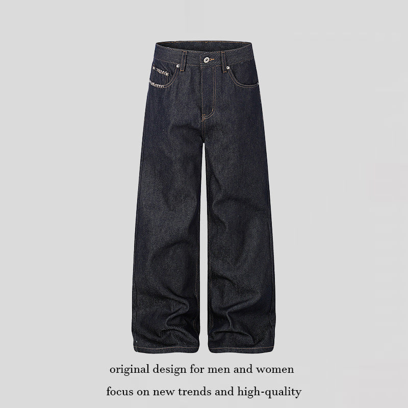 Damen Hochtaillierte Wide‑Leg-Jeans aus rohem Denim mit Palazzo-Schnitt Shop Nory
