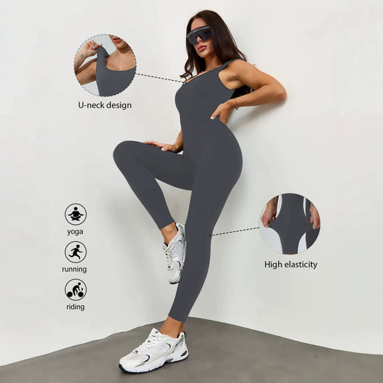 Damen Shaping-Yoga-Einteiler mit Push-Up-Bust, Taillenformung und Po-Lifting Shopy Nory