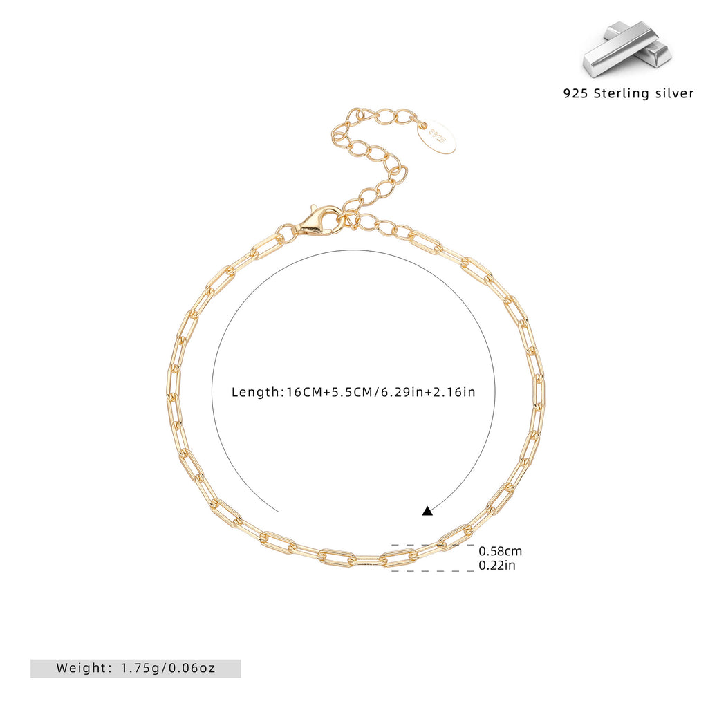 Damen Kette aus 925 Sterling Silber mit modernem Gliederdesign Shop Nory