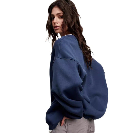 Damen Oversized Sweatshirt im lässigen Stil mit übergroßen Ärmeln und elastischen Bündchen