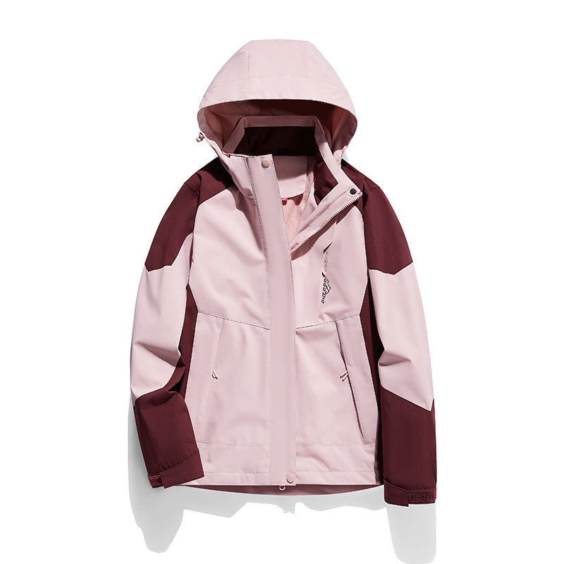 Damen zweilagige Softshell‑Outdoorjacke mit abnehmbarem Fleece‑Innenlayer und Kapuze Shop Nory