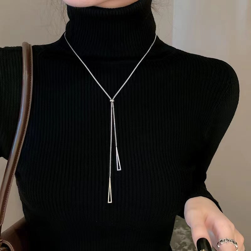 Damen geometrische Tropfenanhänger Halskette Shop Nory