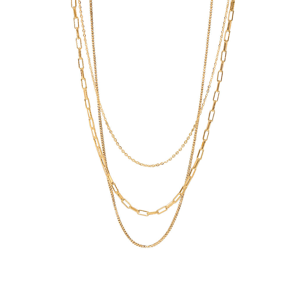 Damen Mehrlagige Halskette aus hypoallergenem Edelstahl mit elegantem Design Shop Nory